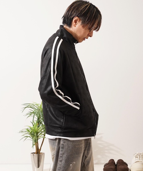 1111clothing(ワンフォークロージング)の「レザーライク トラックジャケット / Leather-Like Truck Jacket(ブルゾン・メンズ・ブラック系2/ブラック系1・M/L)」の15枚目の写真