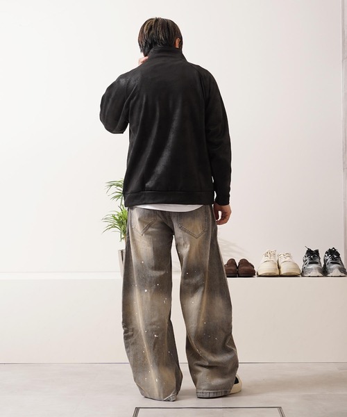 1111clothing(ワンフォークロージング)の「レザーライク トラックジャケット / Leather-Like Truck Jacket(ブルゾン・メンズ・ブラック系2/ブラック系1・M/L)」の16枚目の写真