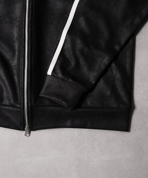 1111clothing(ワンフォークロージング)の「レザーライク トラックジャケット / Leather-Like Truck Jacket(ブルゾン・メンズ・ブラック系2/ブラック系1・M/L)」の20枚目の写真