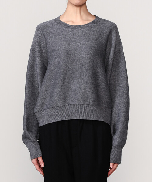 ORCIVAL（オーシバル）の「ORCIVAL | ウールコットン ラウンドネックプルオーバー WOMEN（ニット/セーター・レディース・パープル/グレー・1）」の9枚目の写真