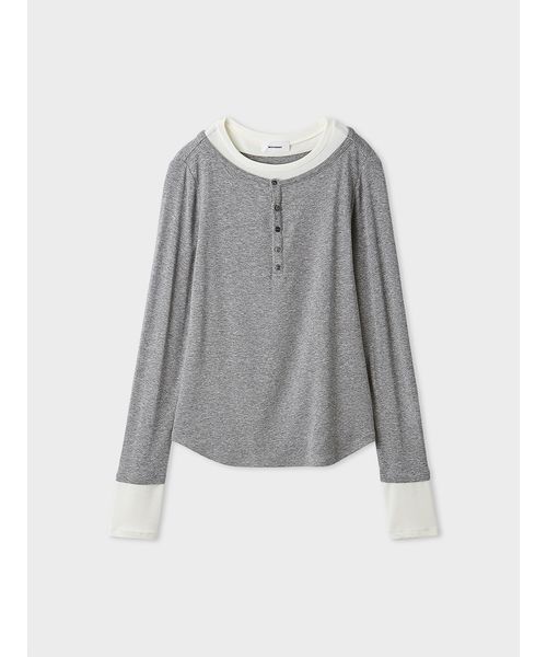 レイヤードデザインカットトップス（Tシャツ/カットソー）｜MIESROHE