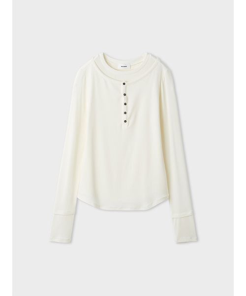 レイヤードデザインカットトップス（Tシャツ/カットソー）｜MIESROHE