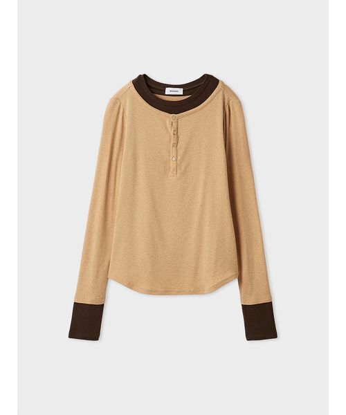 レイヤードデザインカットトップス（Tシャツ/カットソー）｜MIESROHE