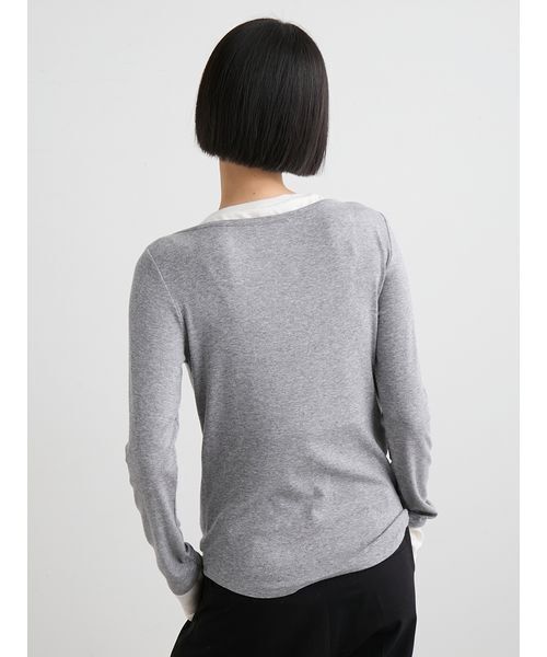 レイヤードデザインカットトップス（Tシャツ/カットソー）｜MIESROHE