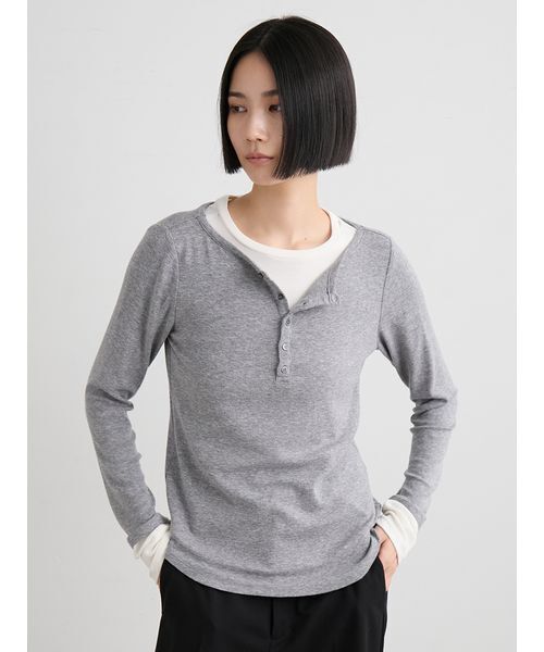 レイヤードデザインカットトップス（Tシャツ/カットソー）｜MIESROHE