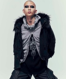 DIG YOUR OWN GRAVE（ディグユアオウングレイブ）の「【DIG YOUR OWN GRAVE】SYN-EDGE BLOUSON / 【ディグユアオウングレイブ】アシンメトリーテックブルゾン（ブルゾン）」