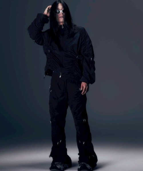 DIG YOUR OWN GRAVE(ディグユアオウングレイブ)の「【DIG YOUR OWN GRAVE】SYN-EDGE BLOUSON / 【ディグユアオウングレイブ】アシンメトリーテックブルゾン<着用動画あり>(ブルゾン・メンズ・グレー/ブラック・ONE SIZE)」の12枚目の写真