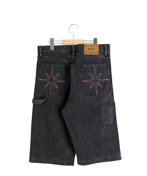 BOTT（ボット）の「BOTT / ボット：Sparkle Denim Painter Short：BOTT-25SS-14[WAX]（デニムパンツ・メンズ・インディゴブルー/ブラウン・L/M）」の7枚目の写真