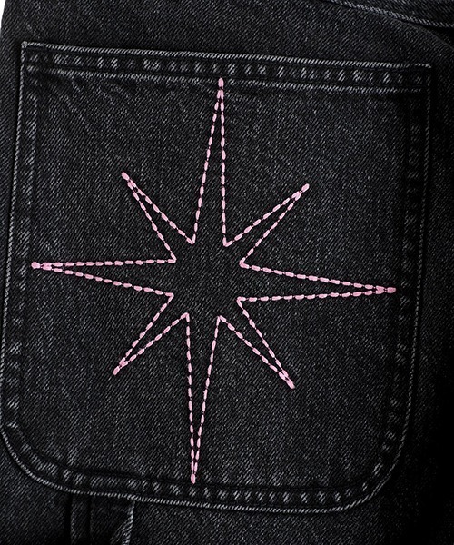 BOTT（ボット）の「BOTT / ボット：Sparkle Denim Painter Short：BOTT-25SS-14[WAX]（デニムパンツ・メンズ・インディゴブルー/ブラウン・L/M）」の8枚目の写真