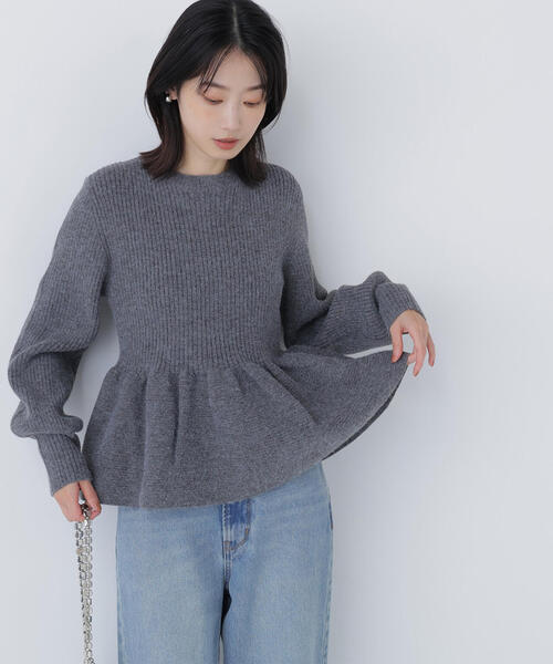 ◇フォルムペプラムニット（ニット/セーター）｜NATURAL BEAUTY BASIC