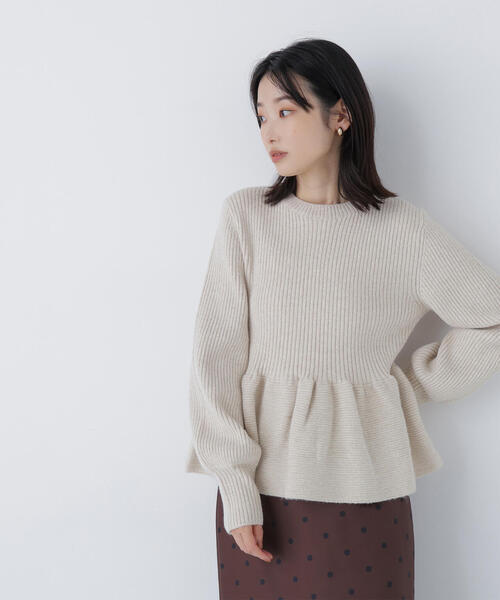 ◇フォルムペプラムニット（ニット/セーター）｜NATURAL BEAUTY BASIC