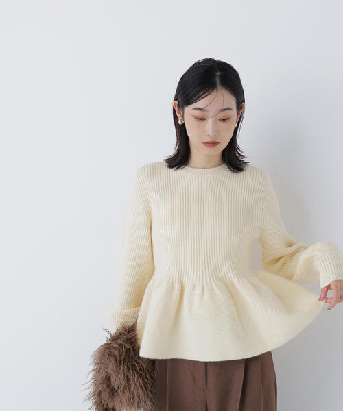 ◇フォルムペプラムニット（ニット/セーター）｜NATURAL BEAUTY BASIC