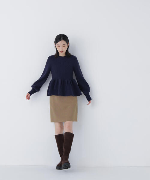 NATURAL BEAUTY BASIC（ナチュラルビューティーベーシック）の「◇フォルムペプラムニット（ニット/セーター・レディース・グレー/イエロー/ベージュ・FREE）」の14枚目の写真