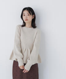 NATURAL BEAUTY BASIC | ◇フォルムペプラムニット(ニット/セーター)
