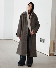 WYM LIDNM（ウィム バイ リドム）の「WOOLY HERRINGBONE BALMACAAN COAT（ステンカラーコート）」