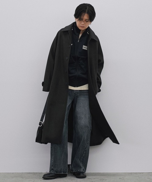 WOOLY HERRINGBONE BALMACAAN COAT（ステンカラーコート）｜WYM LIDNM