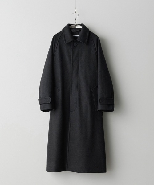 WOOLY HERRINGBONE BALMACAAN COAT（ステンカラーコート）｜WYM LIDNM
