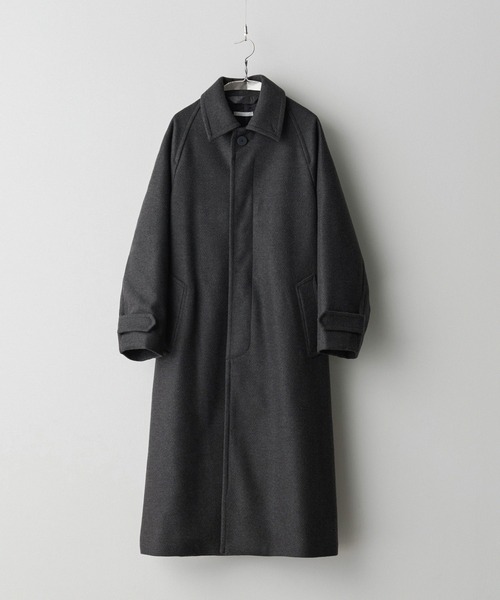 WOOLY HERRINGBONE BALMACAAN COAT（ステンカラーコート）｜WYM LIDNM