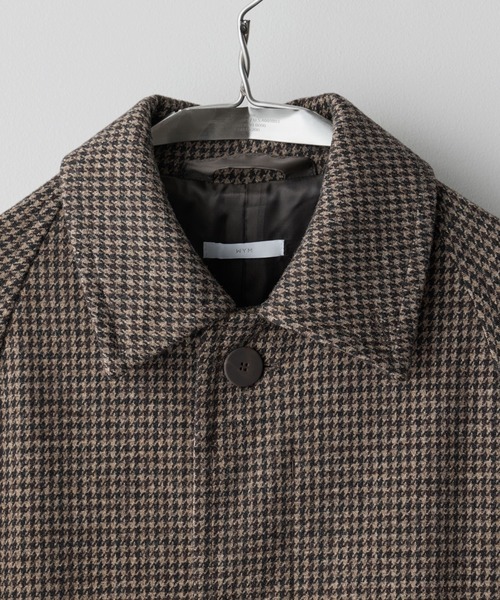 WOOLY HERRINGBONE BALMACAAN COAT（ステンカラーコート）｜WYM LIDNM