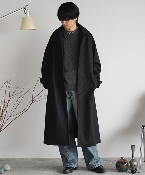 か*中様 WYM LIDNM WOOLYHERRINGBONE BALMACAA WYM LIDNM（ウィム バイ リドム）の「WOOLY HERRINGBONE BALMACAAN