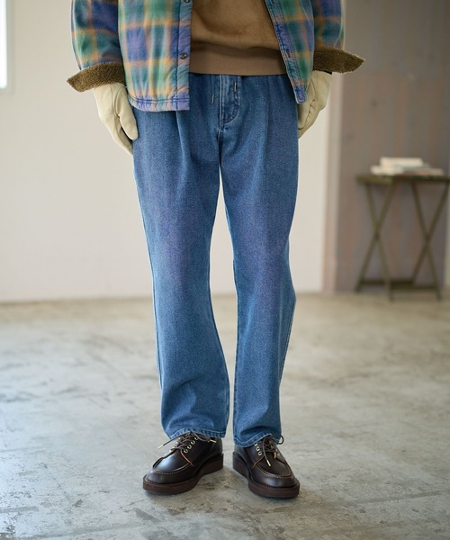 BAYFLOW（ベイフロー）の「【裏起毛・ストレッチ】WARM UPデニムパンツ（デニムパンツ・メンズ・サックスブルー/チャコール・MEDIUM/LARGE）」の2枚目の写真