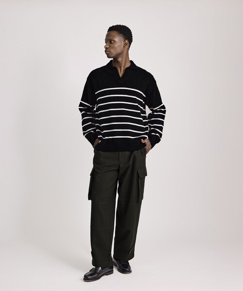 Saturdays NYC（サタデーズ ニューヨークシティ ）の「Seaport Skipper Sweater（ニット/セーター・メンズ・レンガ/ブラック・L/M/S/XL）」の19枚目の写真