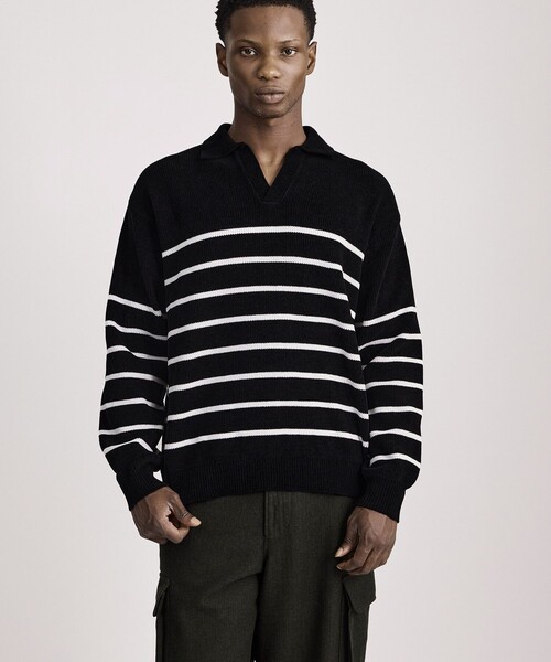Saturdays NYC（サタデーズ ニューヨークシティ ）の「Seaport Skipper Sweater（ニット/セーター・メンズ・レンガ/ブラック・L/M/S/XL）」の20枚目の写真