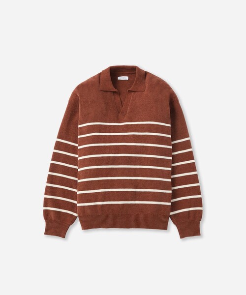 Saturdays NYC（サタデーズ ニューヨークシティ ）の「Seaport Skipper Sweater（ニット/セーター・メンズ・レンガ/ブラック・L/M/S/XL）」の9枚目の写真