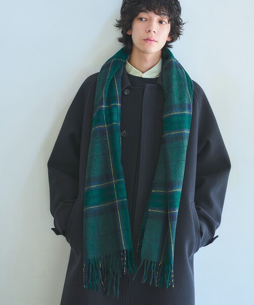 チェック柄マフラー グリーン系~~ LOUIS VUITTON チェック柄マフラー グリーン系 LOUIS VUITTON チェック