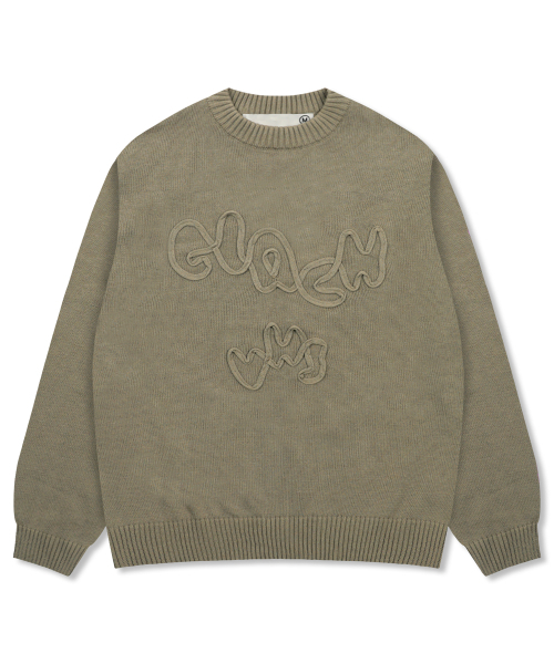 GLACK(グラック)の「GNT070 VHSライン刺繍クルーネックニット(オリーブ)(ニット/セーター・レディース・その他・MEDIUM/LARGE)」の5枚目の写真