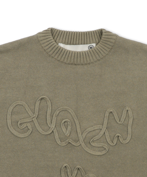 GLACK(グラック)の「GNT070 VHSライン刺繍クルーネックニット(オリーブ)(ニット/セーター・レディース・その他・MEDIUM/LARGE)」の7枚目の写真