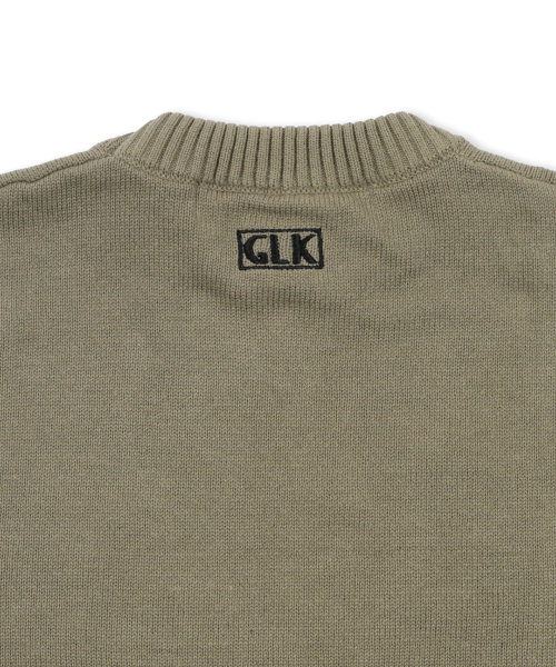 GLACK(グラック)の「GNT070 VHSライン刺繍クルーネックニット(オリーブ)(ニット/セーター・レディース・その他・MEDIUM/LARGE)」の9枚目の写真