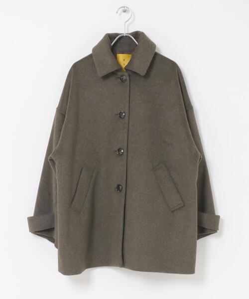 F by ROSSO（エフバイロッソ）の「F by ROSSO　『UR TECH』ビーバーテントラインコート（ステンカラーコート・レディース・ブラック/ブラウン・FREE）」の9枚目の写真