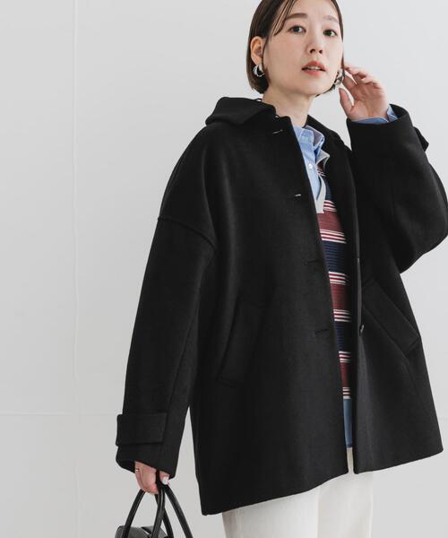 F by ROSSO（エフバイロッソ）の「F by ROSSO　『UR TECH』ビーバーテントラインコート（ステンカラーコート・レディース・ブラック/ブラウン・FREE）」の16枚目の写真