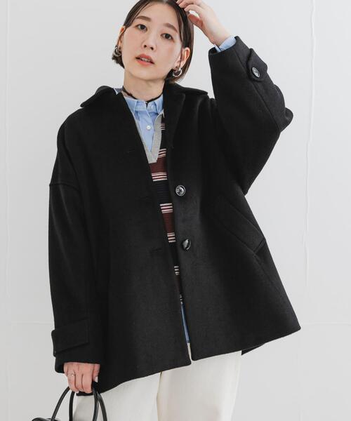 F by ROSSO（エフバイロッソ）の「F by ROSSO　『UR TECH』ビーバーテントラインコート（ステンカラーコート・レディース・ブラック/ブラウン・FREE）」の17枚目の写真