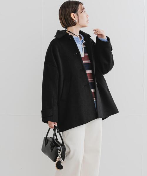 F by ROSSO（エフバイロッソ）の「F by ROSSO　『UR TECH』ビーバーテントラインコート（ステンカラーコート・レディース・ブラック/ブラウン・FREE）」の21枚目の写真