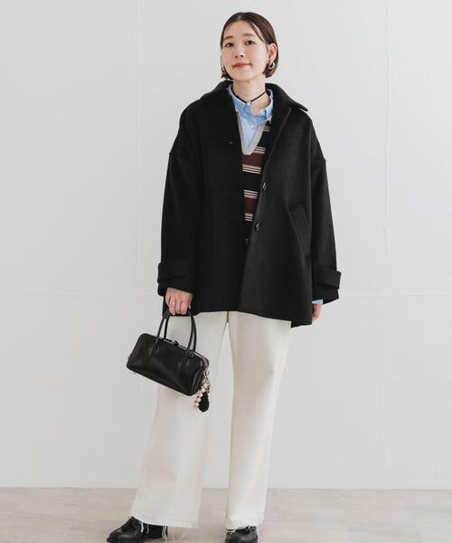 F by ROSSO（エフバイロッソ）の「F by ROSSO　『UR TECH』ビーバーテントラインコート（ステンカラーコート・レディース・ブラック/ブラウン・FREE）」の22枚目の写真