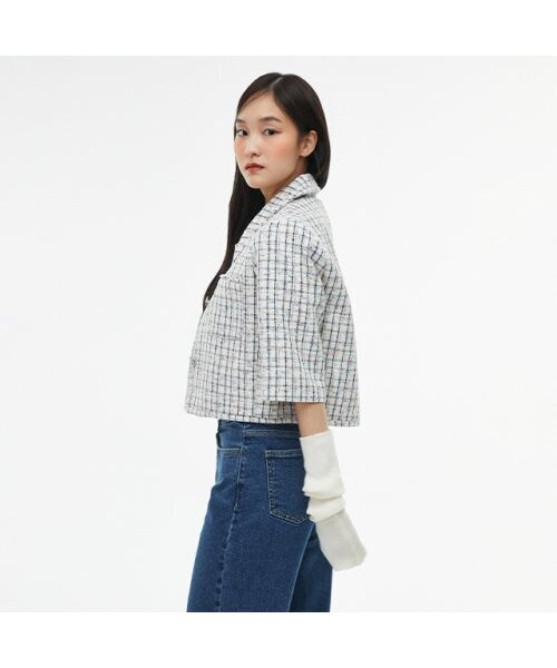 LAP（ラップ）の「マルチツイードジャケット AQ1WJ268（その他アウター・レディース・アイボリー・SMALL/MEDIUM）」の5枚目の写真