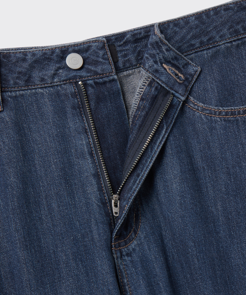 MUSINSA STANDARD（ムシンサスタンダード）の「リネンライクエクストラワイドデニムパンツ[ミディアムインディゴ]（デニムパンツ・メンズ・その他・31/33/26/27/28/29/38/36/34/32/30）」の4枚目の写真