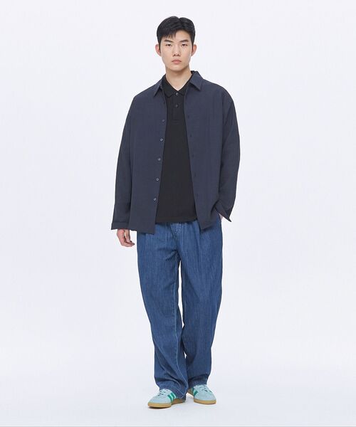 MUSINSA STANDARD（ムシンサスタンダード）の「リネンライクエクストラワイドデニムパンツ[ミディアムインディゴ]（デニムパンツ・メンズ・その他・31/33/26/27/28/29/38/36/34/32/30）」の7枚目の写真