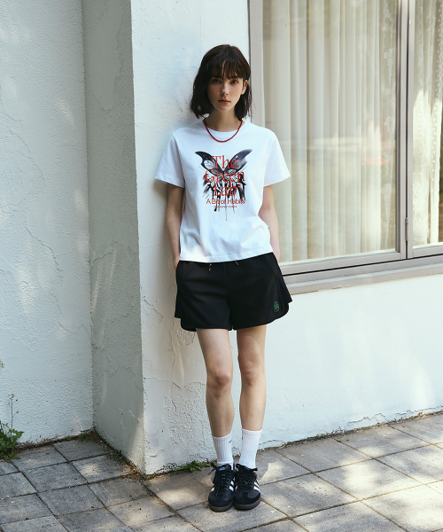 THE GREEN LAB（ザグリーンラボ）の「バタフライグラフィック半袖Tシャツ[ホワイト]（Tシャツ/カットソー・レディース・その他・FREE）」の5枚目の写真