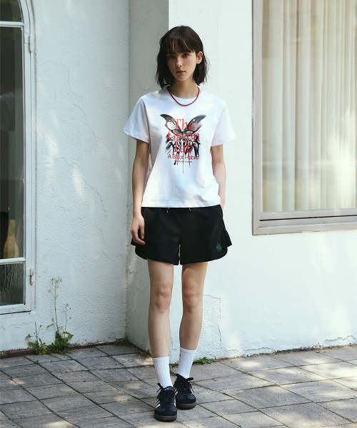 THE GREEN LAB（ザグリーンラボ）の「バタフライグラフィック半袖Tシャツ[ホワイト]（Tシャツ/カットソー・レディース・その他・FREE）」の6枚目の写真