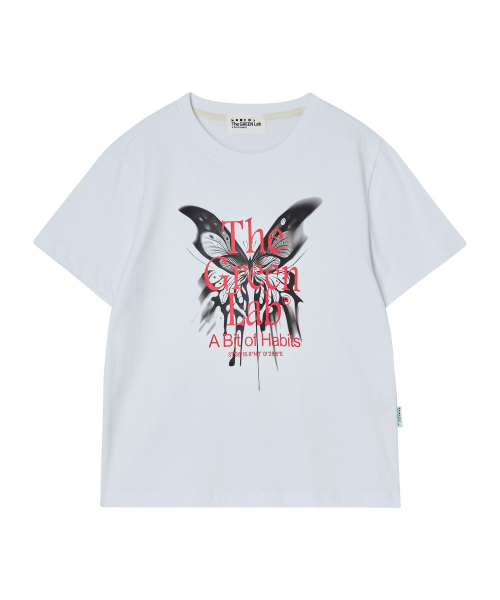 THE GREEN LAB（ザグリーンラボ）の「バタフライグラフィック半袖Tシャツ[ホワイト]（Tシャツ/カットソー・レディース・その他・FREE）」の7枚目の写真