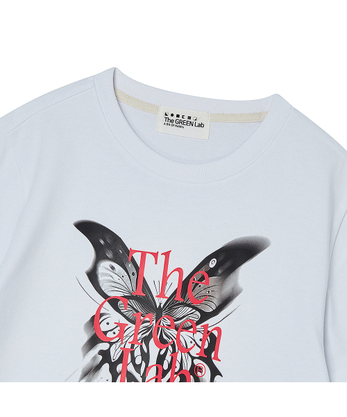 THE GREEN LAB（ザグリーンラボ）の「バタフライグラフィック半袖Tシャツ[ホワイト]（Tシャツ/カットソー・レディース・その他・FREE）」の8枚目の写真
