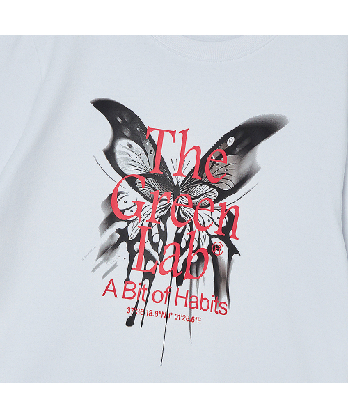 THE GREEN LAB（ザグリーンラボ）の「バタフライグラフィック半袖Tシャツ[ホワイト]（Tシャツ/カットソー・レディース・その他・FREE）」の9枚目の写真