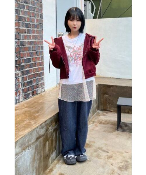 THE GREEN LAB（ザグリーンラボ）の「バタフライグラフィック半袖Tシャツ[ホワイト]（Tシャツ/カットソー・レディース・その他・FREE）」の16枚目の写真