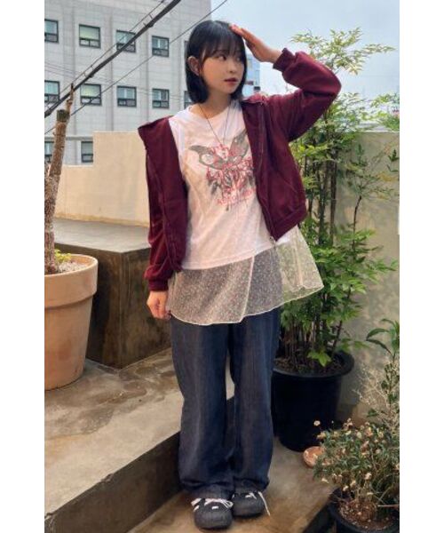 THE GREEN LAB（ザグリーンラボ）の「バタフライグラフィック半袖Tシャツ[ホワイト]（Tシャツ/カットソー・レディース・その他・FREE）」の17枚目の写真