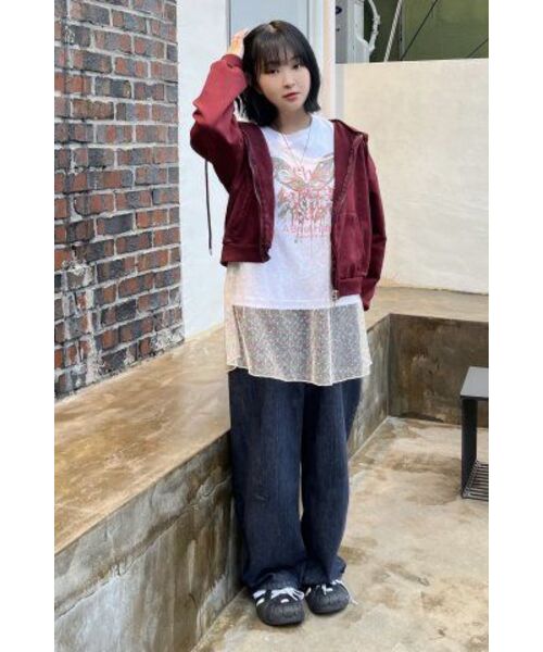 THE GREEN LAB（ザグリーンラボ）の「バタフライグラフィック半袖Tシャツ[ホワイト]（Tシャツ/カットソー・レディース・その他・FREE）」の21枚目の写真