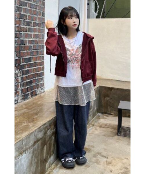 THE GREEN LAB（ザグリーンラボ）の「バタフライグラフィック半袖Tシャツ[ホワイト]（Tシャツ/カットソー・レディース・その他・FREE）」の22枚目の写真
