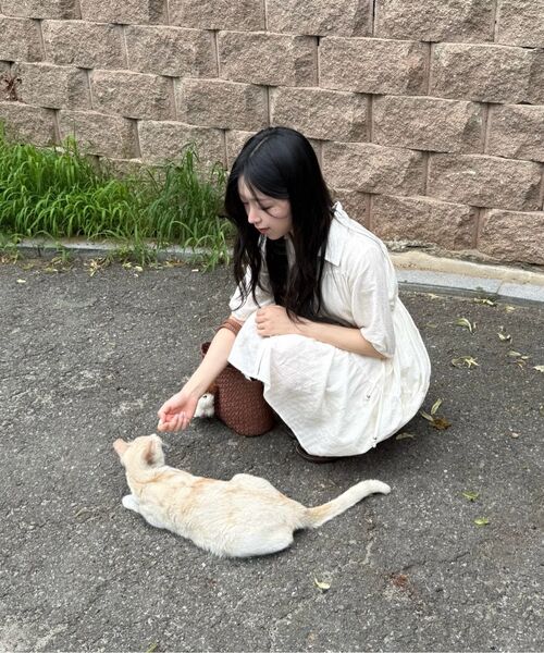 ZEROSTREET（ゼロストリート）の「[2タイプ][4カラー] ソフトシャツワンピース（ワンピース・レディース・サンドベージュ/ブラック/ライトパープル/アイボリー系1/アイボリー系2・SMALL/MEDIUM）」の15枚目の写真